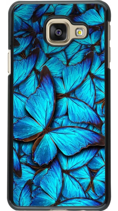 Hülle Samsung Galaxy A3 (2016) - Papillon - Bleu