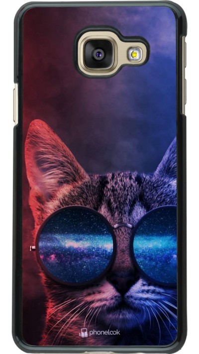 Hülle Samsung Galaxy A3 (2016) - Red Blue Cat Glasses