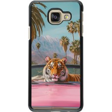 Samsung Galaxy A3 (2016) Case Hülle - Tiger Auto rosa