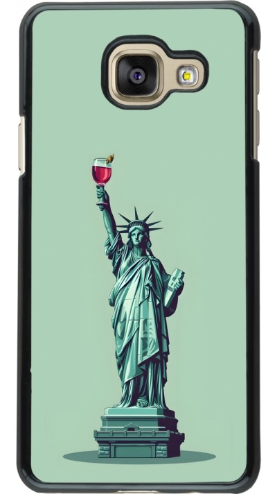 Coque Samsung Galaxy A3 (2016) - Wine Statue de la liberté avec un verre de vin