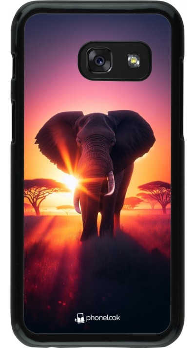 Samsung Galaxy A3 (2017) Case Hülle - Elefant Sonnenaufgang Schönheit