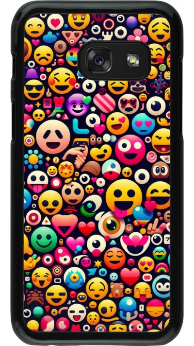 Samsung Galaxy A3 (2017) Case Hülle - Emoji Mix Farbe