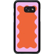 Samsung Galaxy A3 (2017) Case Hülle - Wavy Rectangle Orange Pink