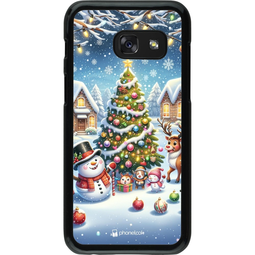 Samsung Galaxy A3 (2017) Case Hülle - Weihnachten 2023 Schneemann und Tannenbaum