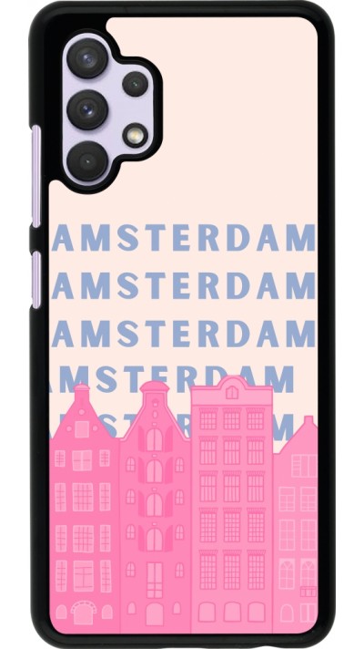 Samsung Galaxy A32 Case Hülle - Amsterdam Pink Print