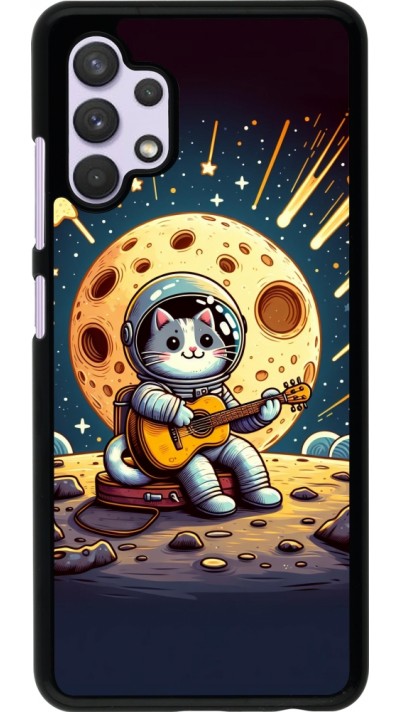 Samsung Galaxy A32 Case Hülle - AstroKatze RockMond