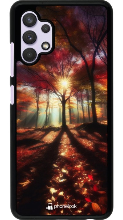 Samsung Galaxy A32 Case Hülle - Herbstlicher goldener Glanz