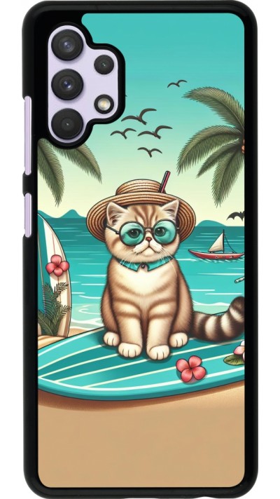 Samsung Galaxy A32 Case Hülle - Chat Surf Stil