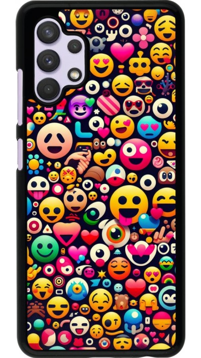 Samsung Galaxy A32 Case Hülle - Emoji Mix Farbe