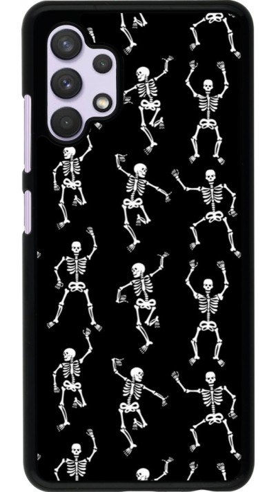 Samsung Galaxy A32 Case Hülle - Halloween 2024 dancing skeleton