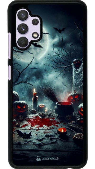 Samsung Galaxy A32 Case Hülle - Halloween 2024 Dunkler Mond