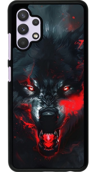 Samsung Galaxy A32 Case Hülle - Halloween 2024 mad werewolf