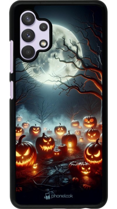 Samsung Galaxy A32 Case Hülle - Halloween 2024 Viele Kuerbisse