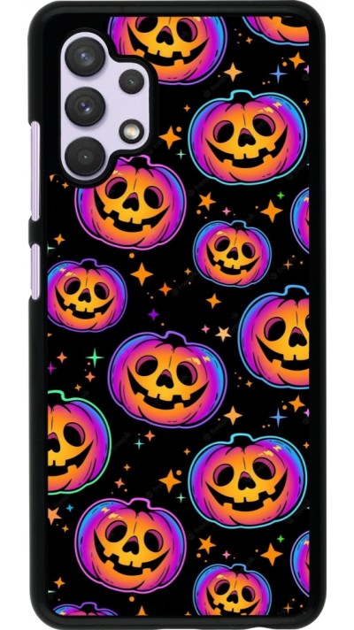 Samsung Galaxy A32 Case Hülle - Halloween 2024 rainbow pumpkins