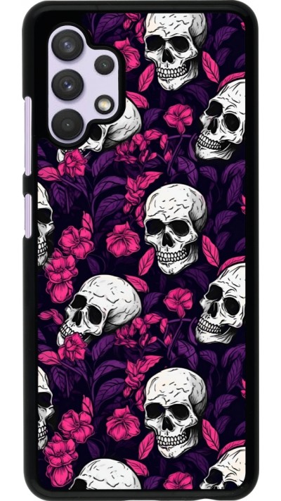 Samsung Galaxy A32 Case Hülle - Halloween 2024 romantic skulls