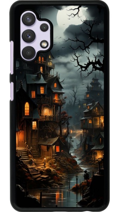 Samsung Galaxy A32 Case Hülle - Halloween 2024 scary town