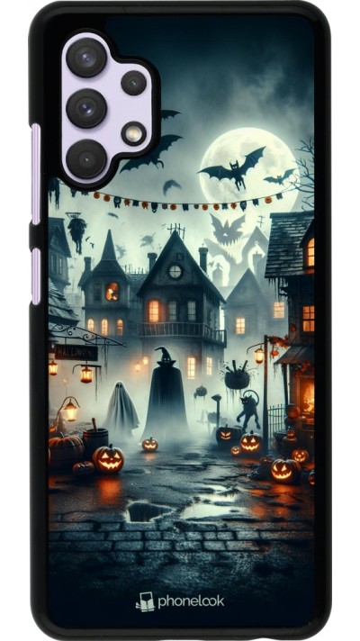 Samsung Galaxy A32 Case Hülle - Halloween Spukstadt