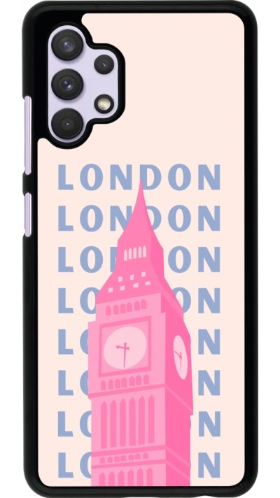 Samsung Galaxy A32 Case Hülle - London Pink Print