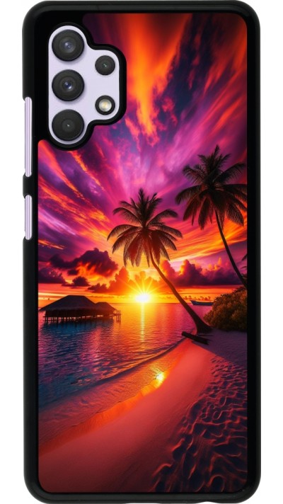 Samsung Galaxy A32 Case Hülle - Malediven Abenddämmerung Glückseligkeit