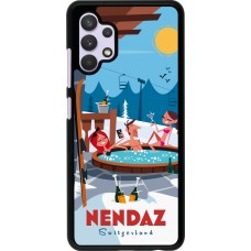 Samsung Galaxy A32 Case Hülle - Nendaz Mountain Jacuzzi