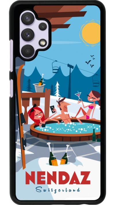 Samsung Galaxy A32 Case Hülle - Nendaz Mountain Jacuzzi