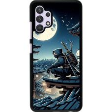 Samsung Galaxy A32 Case Hülle - Ninja unter dem Mond