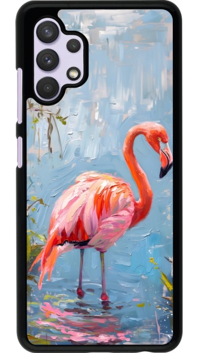 Samsung Galaxy A32 Case Hülle - Paint Flamingo