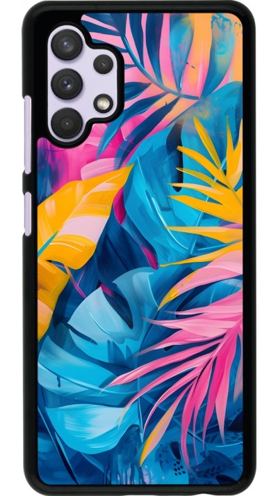 Samsung Galaxy A32 Case Hülle - Palms Blue