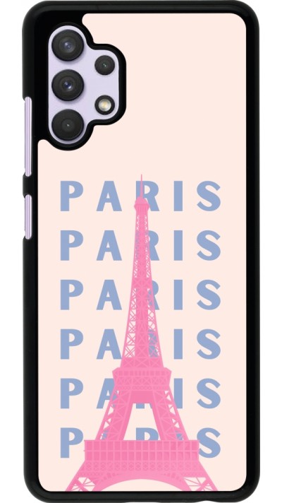 Samsung Galaxy A32 Case Hülle - Paris Pink Print