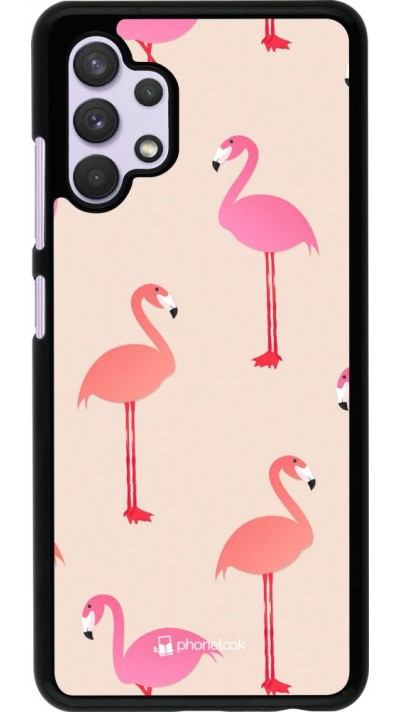 Hülle Samsung Galaxy A32 - Pink Flamingos Pattern