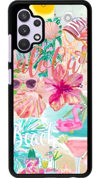 Samsung Galaxy A32 Case Hülle - Preppy Collage Aloha