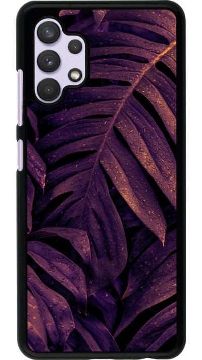 Samsung Galaxy A32 Case Hülle - Purple Light Leaves