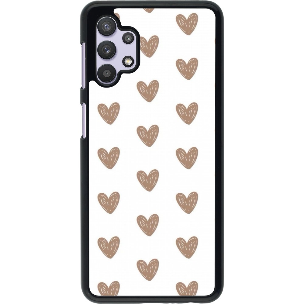 Samsung Galaxy A32 5G Case Hülle - Autumn 2024 brown hearts