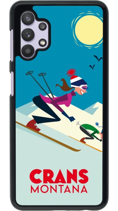 Samsung Galaxy A32 5G Case Hülle - Crans-Montana Ski Downhill