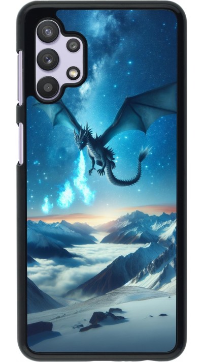 Samsung Galaxy A32 5G Case Hülle - Drache nächtliche Berg