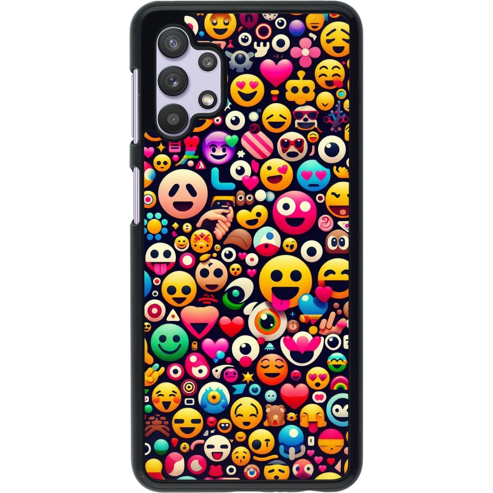 Samsung Galaxy A32 5G Case Hülle - Emoji Mix Farbe