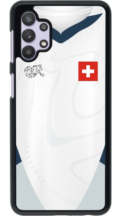 Coque Samsung Galaxy A32 5G - Maillot de football Suisse Extérieur personnalisable