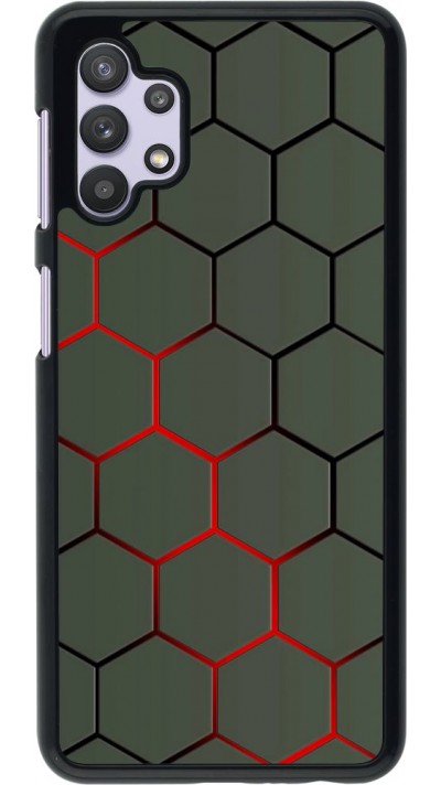 Hülle Samsung Galaxy A32 5G - Geometric Line red