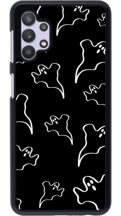 Samsung Galaxy A32 5G Case Hülle - Halloween 2024 black and white ghosts