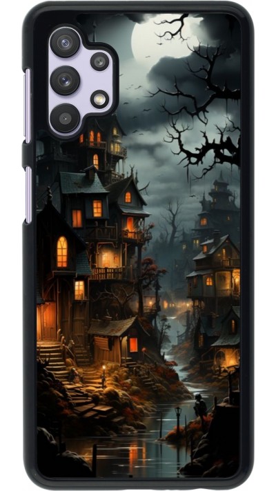 Samsung Galaxy A32 5G Case Hülle - Halloween 2024 scary town