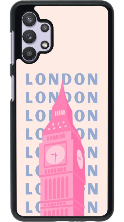 Samsung Galaxy A32 5G Case Hülle - London Pink Print