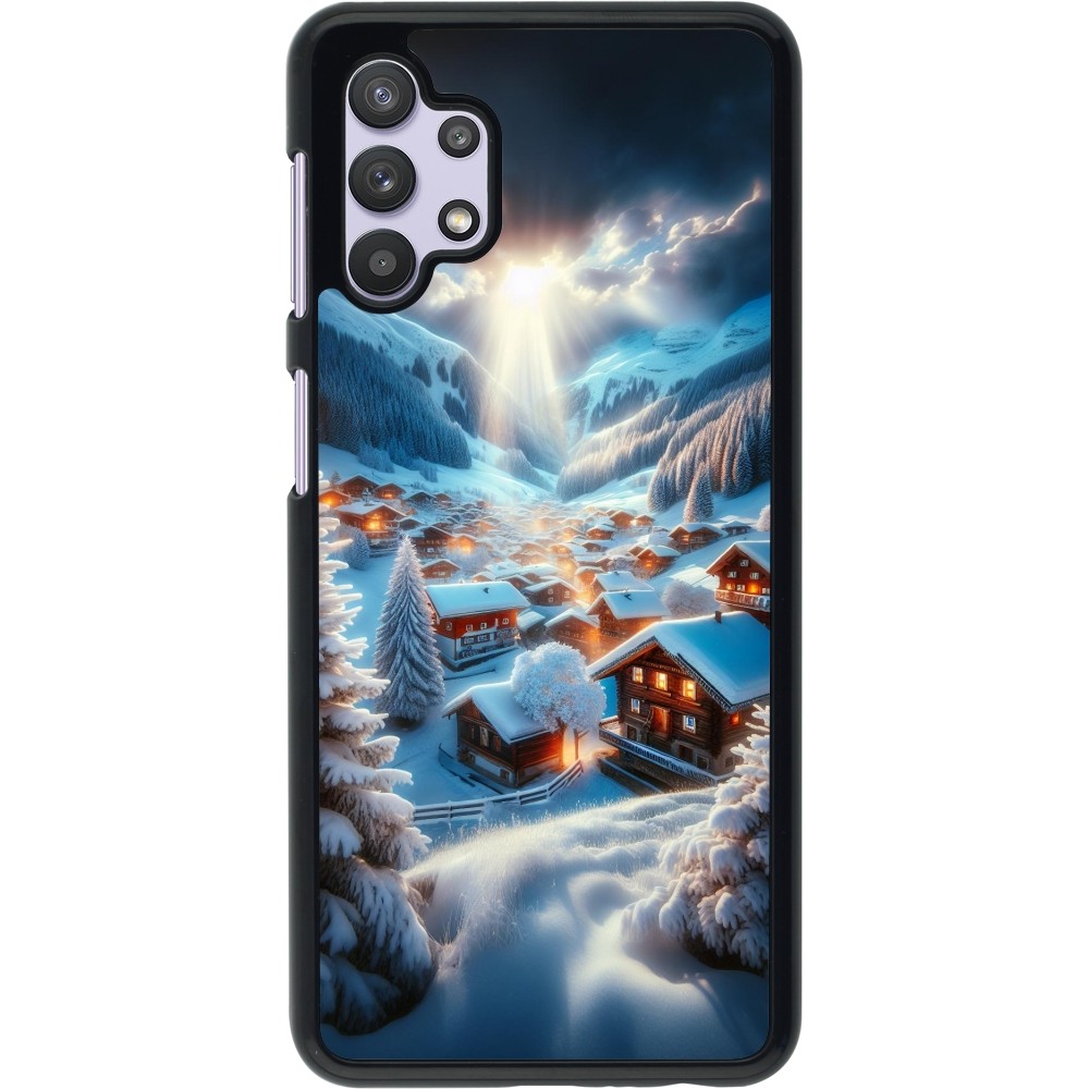 Samsung Galaxy A32 5G Case Hülle - Berg Schnee Licht