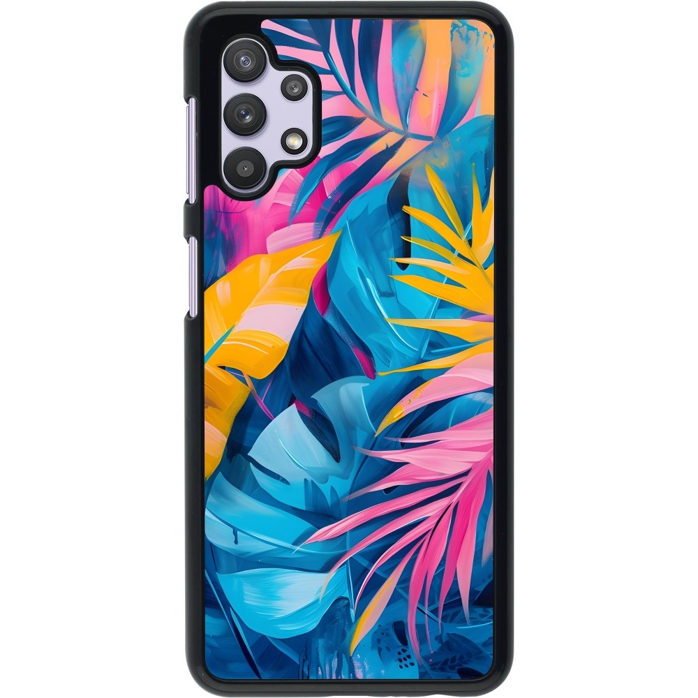 Samsung Galaxy A32 5G Case Hülle - Palms Blue