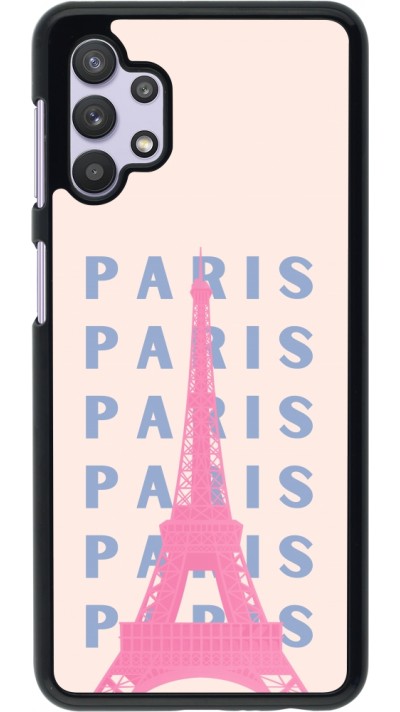 Samsung Galaxy A32 5G Case Hülle - Paris Pink Print