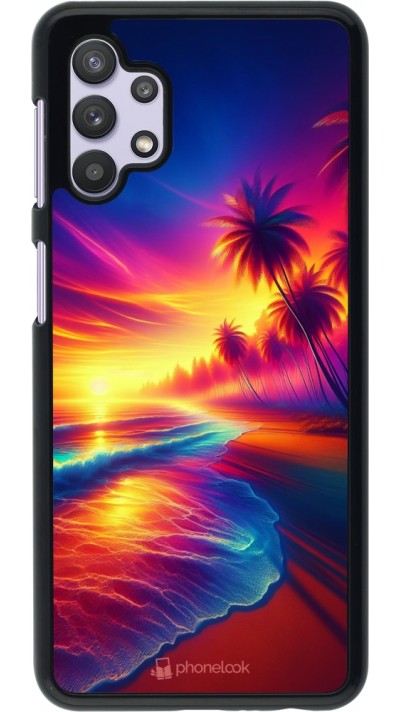 Samsung Galaxy A32 5G Case Hülle - Strand Sonnenuntergang auffällig