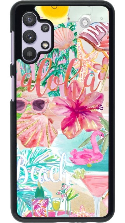 Samsung Galaxy A32 5G Case Hülle - Preppy Collage Aloha