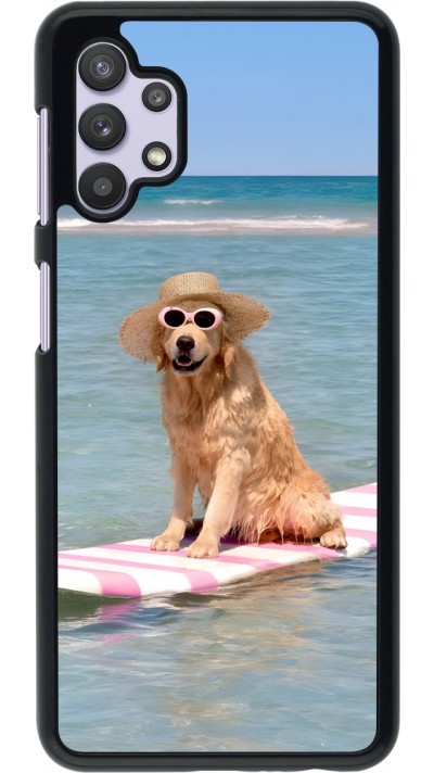 Samsung Galaxy A32 5G Case Hülle - Summer Dog on Paddle