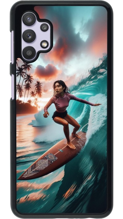 Samsung Galaxy A32 5G Case Hülle - Surferin aus Bali