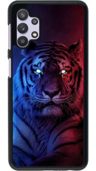 Hülle Samsung Galaxy A32 5G - Tiger Blue Red