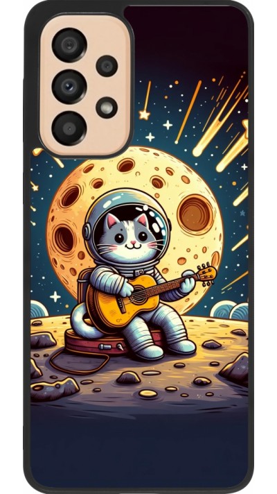 Samsung Galaxy A33 5G Case Hülle - Silikon schwarz AstroKatze RockMond